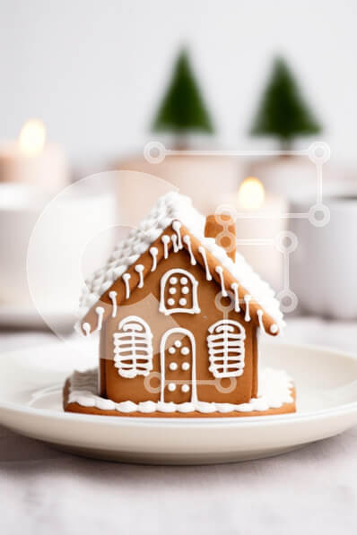 Intra Συλλεκτικό Ξύλινο Παζλ Plywood  4mm - Διακόσμηση Σπιτιού με μελόψωμο Σε Ξύλινο Κουτί - Διαστάσεις: 10x10 cm – 25 κομμάτια