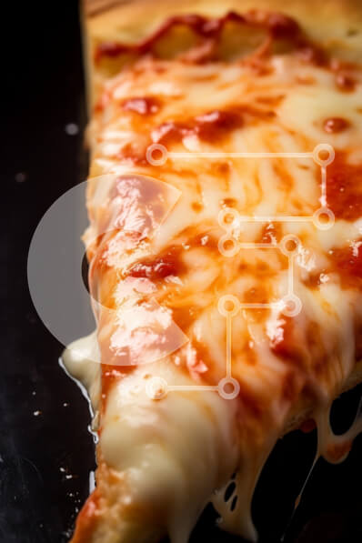 Σετ των 2 Intra Συλλεκτικό Ξύλινο Παζλ Plywood  4mm - Φέτα πίτσα με λιωμένο τυρί και σάλτσα ντομάτας Σε Ξύλινο Κουτί - Διαστάσεις: 10x10 cm – 25 κομμάτια