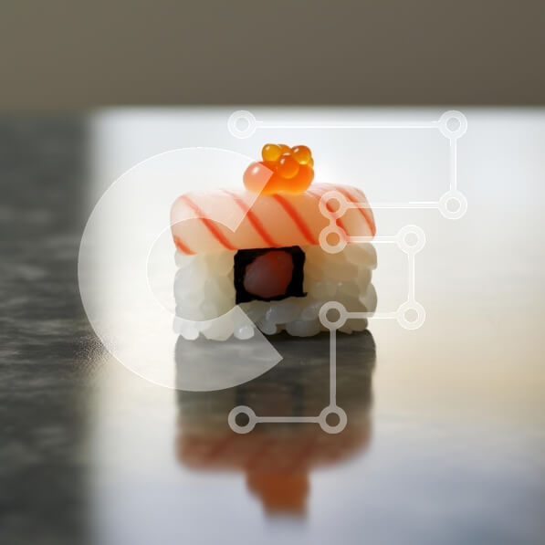 Σετ των 2 Intra Συλλεκτικό Ξύλινο Παζλ Plywood  4mm - Sushi House Delight Σε Ξύλινο Κουτί - Διαστάσεις: 10x10 cm – 25 κομμάτια