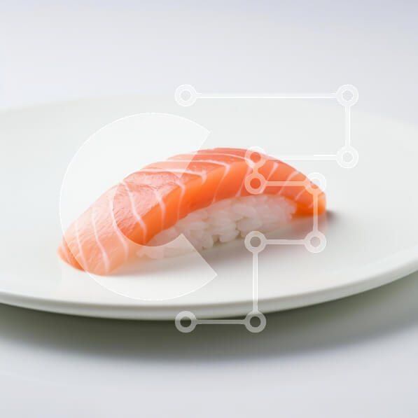 Σετ των 2 Intra Συλλεκτικό Ξύλινο Παζλ Plywood  4mm - Salmon Nigiri Sushi Σε Ξύλινο Κουτί - Διαστάσεις: 10x10 cm – 25 κομμάτια