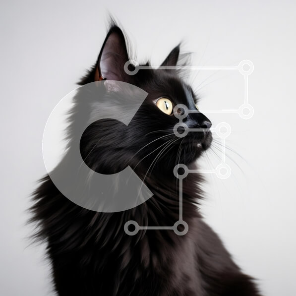 Intra Συλλεκτικό Ξύλινο Παζλ Plywood  4mm - Προφίλ μιας μαύρης γάτας με κίτρινα μάτια Σε Ξύλινο Κουτί - Διαστάσεις: 10x10 cm – 25 κομμάτια