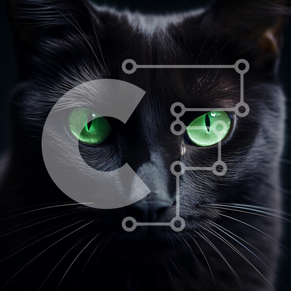 Intra Συλλεκτικό Ξύλινο Παζλ Plywood  4mm - Μαύρη γάτα με πράσινα μάτια Σε Ξύλινο Κουτί - Διαστάσεις: 10x10 cm – 25 κομμάτια