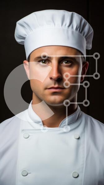 Intra Συλλεκτικό Ξύλινο Παζλ Plywood  4mm - Επαγγελματικό πορτρέτο σεφ Σε Ξύλινο Κουτί - Διαστάσεις Puzzle: 10x10 cm – 25 κομμάτια