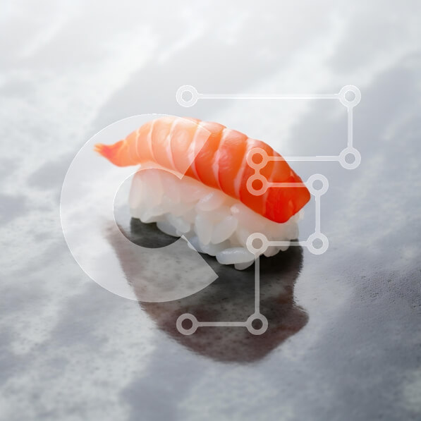 Σετ των 2 Intra Συλλεκτικό Ξύλινο Παζλ Plywood  4mm - Νόστιμο σούσι με σολομό σε ρύζι Σε Ξύλινο Κουτί - Διαστάσεις: 10x10 cm – 25 κομμάτια