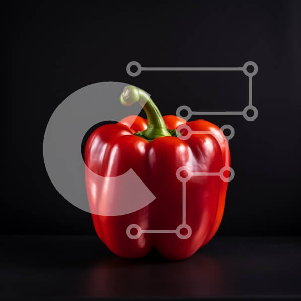 Σετ των 2 Intra Συλλεκτικό Ξύλινο Παζλ Plywood  4mm - Ζωντανό κόκκινο πιπέρι σε σκούρο φόντο Σε Ξύλινο Κουτί - Διαστάσεις: 10x10 cm – 25 κομμάτια