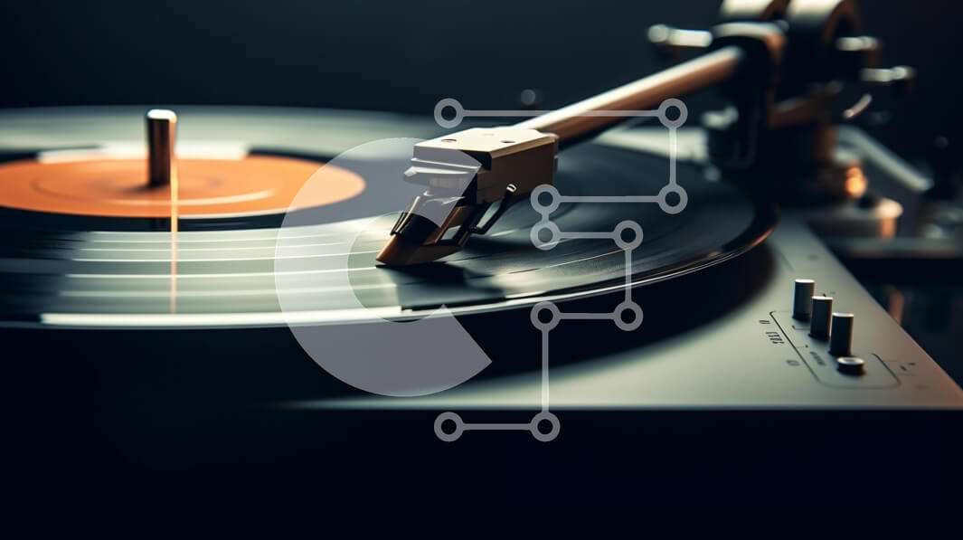 Intra Συλλεκτικό Ξύλινο Παζλ Plywood  4mm - Vintage πικάπ που παίζει δίσκο βινυλίου Σε Ξύλινο Κουτί - Διαστάσεις: 10x10 cm – 25 κομμάτια