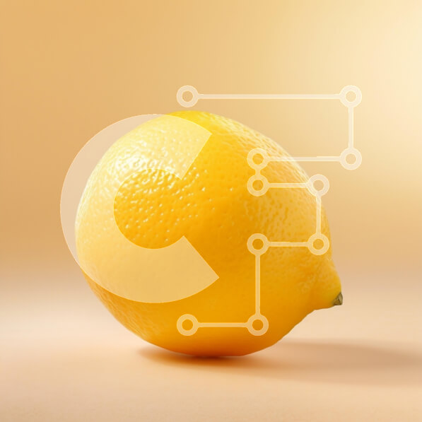 Σετ των 2 Intra Συλλεκτικό Ξύλινο Παζλ Plywood  4mm - Φρέσκο ​​λεμόνι σε φόντο κλίσης Σε Ξύλινο Κουτί - Διαστάσεις: 10x10 cm – 25 κομμάτια