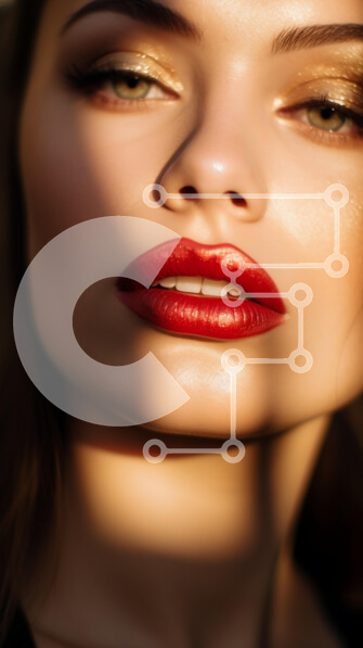 Intra Συλλεκτικό Ξύλινο Παζλ Plywood  4mm - Πορτρέτο μιας γυναίκας με έντονο μακιγιάζ από κοντά Σε Ξύλινο Κουτί - Διαστάσεις Puzzle: 10x10 cm – 25 κομμάτια