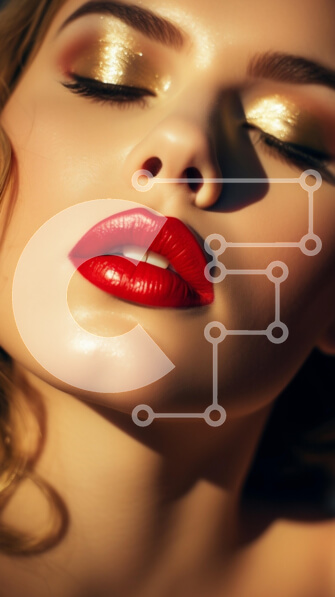 Intra Συλλεκτικό Ξύλινο Παζλ Plywood  4mm - Glamourous μακιγιάζ κοντινό πλάνο Σε Ξύλινο Κουτί - Διαστάσεις Puzzle: 10x10 cm – 25 κομμάτια