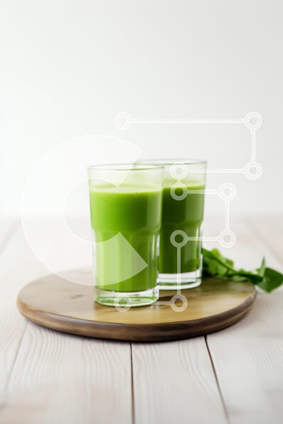 Σετ των 2 Intra Συλλεκτικό Ξύλινο Παζλ Plywood  4mm - Φρέσκος πράσινος χυμός Σε Ξύλινο Κουτί - Διαστάσεις: 10x10 cm – 25 κομμάτια