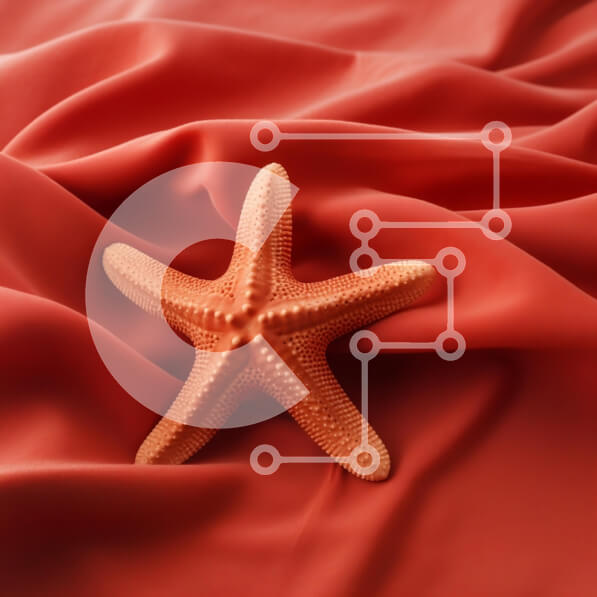 Intra Συλλεκτικό Ξύλινο Παζλ Plywood  4mm - Αστερίας σε κοραλλιογενές ύφασμα Σε Ξύλινο Κουτί - Διαστάσεις: 10x10 cm – 25 κομμάτια