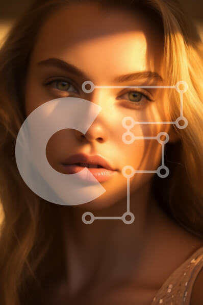 Intra Συλλεκτικό Ξύλινο Παζλ Plywood  4mm - Πορτρέτο μιας νεαρής γυναίκας στο ζεστό φως Σε Ξύλινο Κουτί - Διαστάσεις Puzzle: 10x10 cm – 25 κομμάτια