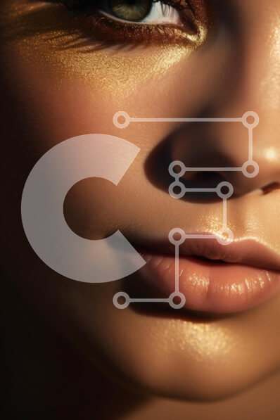 Intra Συλλεκτικό Ξύλινο Παζλ Plywood  4mm - Κοντινό πλάνο ενός Beauty Makeup Look Σε Ξύλινο Κουτί - Διαστάσεις Puzzle: 10x10 cm – 25 κομμάτια