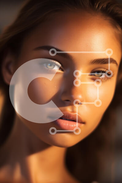 Intra Συλλεκτικό Ξύλινο Παζλ Plywood  4mm - Πορτρέτο μιας νεαρής γυναίκας από κοντά Σε Ξύλινο Κουτί - Διαστάσεις Puzzle: 10x10 cm – 25 κομμάτια