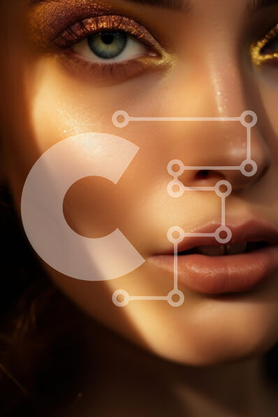 Intra Συλλεκτικό Ξύλινο Παζλ Plywood  4mm - Κοντινό πλάνο του Glamourous Μακιγιάζ Σε Ξύλινο Κουτί - Διαστάσεις Puzzle: 10x10 cm – 25 κομμάτια