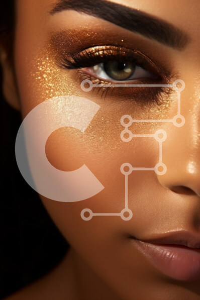 Intra Συλλεκτικό Ξύλινο Παζλ Plywood  4mm - Glamourous μακιγιάζ ματιών με χρυσή λάμψη Σε Ξύλινο Κουτί - Διαστάσεις Puzzle: 10x10 cm – 25 κομμάτια