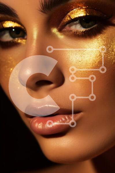 Intra Συλλεκτικό Ξύλινο Παζλ Plywood  4mm - Glamourous μακιγιάζ κοντινό πλάνο Σε Ξύλινο Κουτί - Διαστάσεις Puzzle: 10x10 cm – 25 κομμάτια