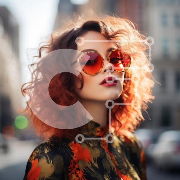 Σετ των 2 Intra Συλλεκτικό Ξύλινο Παζλ Plywood  4mm - Μοντέρνα γυναίκα σε αστικό περιβάλλον Σε Ξύλινο Κουτί - Διαστάσεις: 10x10 cm – 25 κομμάτια