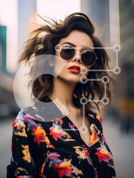 Intra Συλλεκτικό Ξύλινο Παζλ Plywood  4mm - Μοντέρνα γυναίκα σε αστικό περιβάλλον Σε Ξύλινο Κουτί - Διαστάσεις Puzzle: 10x10 cm – 25 κομμάτια