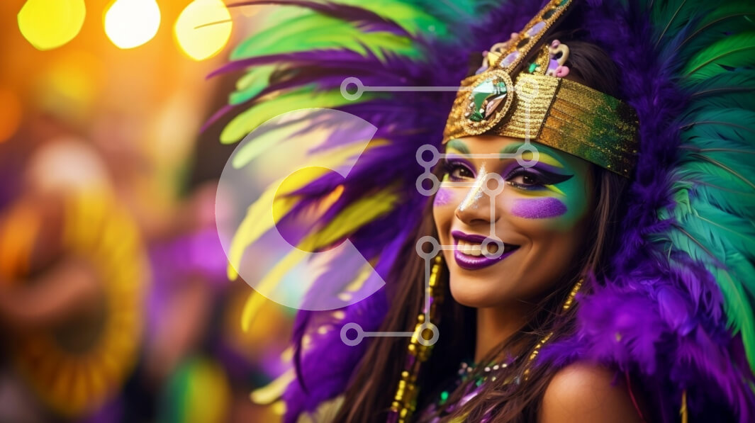 Intra Συλλεκτικό Ξύλινο Παζλ Plywood  4mm - Αποκριάτικη γιορτή με πολύχρωμη ενδυμασία και μακιγιάζ Σε Ξύλινο Κουτί - Διαστάσεις Puzzle: 10x10 cm – 25 κομμάτια