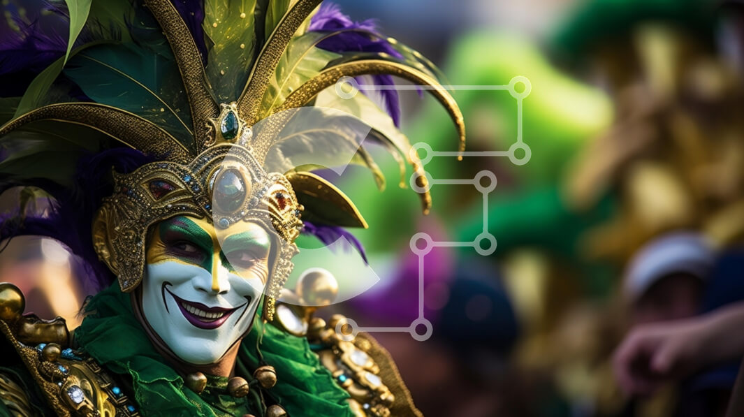 Intra Συλλεκτικό Ξύλινο Παζλ Plywood  4mm - Αποκριάτικη γιορτή με πολύχρωμη στολή Σε Ξύλινο Κουτί - Διαστάσεις: 10x10 cm – 25 κομμάτια