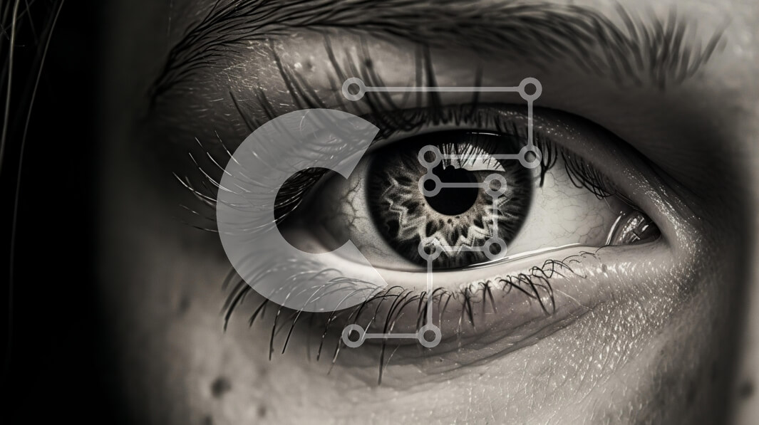 Intra Συλλεκτικό Ξύλινο Παζλ Plywood  4mm - Κοντινό πλάνο ενός ανθρώπινου ματιού σε κλίμακα του γκρι Σε Ξύλινο Κουτί - Διαστάσεις Puzzle: 10x10 cm – 25 κομμάτια