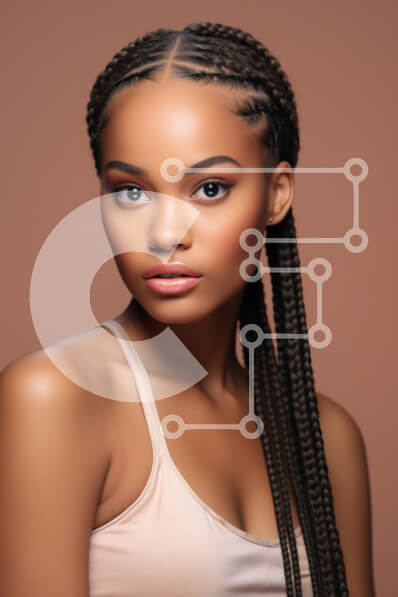 Intra Συλλεκτικό Ξύλινο Παζλ Plywood  4mm - Πορτρέτο μιας νεαρής γυναίκας με πλεκτά μαλλιά Σε Ξύλινο Κουτί - Διαστάσεις Puzzle: 10x10 cm – 25 κομμάτια