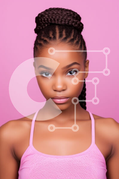 Intra Συλλεκτικό Ξύλινο Παζλ Plywood  4mm - Πορτρέτο ενός νεαρού κοριτσιού με πλεγμένα μαλλιά Σε Ξύλινο Κουτί - Διαστάσεις Puzzle: 10x10 cm – 25 κομμάτια