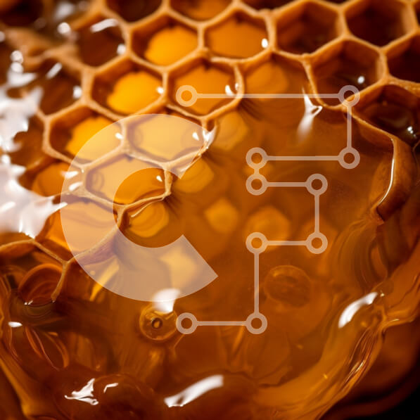 Σετ των 2 Intra Συλλεκτικό Ξύλινο Παζλ Plywood  4mm - Κινηματογράφηση σε πρώτο πλάνο της κηρήθρας με το μέλι Σε Ξύλινο Κουτί - Διαστάσεις: 10x10 cm – 25 κομμάτια