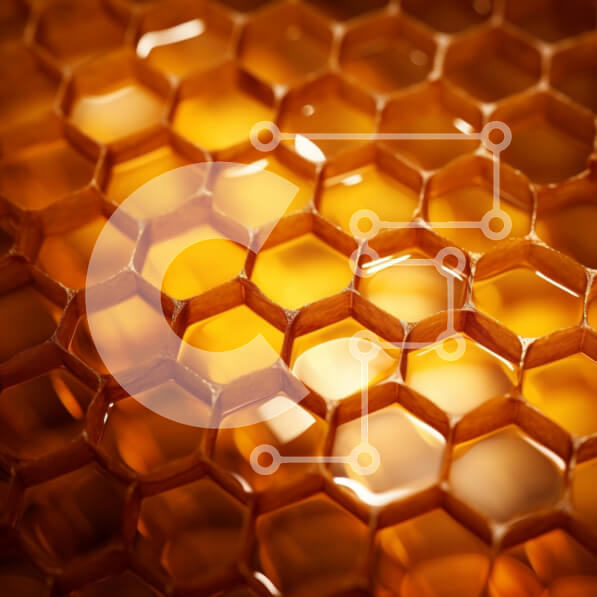 Intra Συλλεκτικό Ξύλινο Παζλ Plywood  4mm - Κινηματογράφηση σε πρώτο πλάνο της κηρήθρας με το μέλι Σε Ξύλινο Κουτί - Διαστάσεις: 10x10 cm – 25 κομμάτια