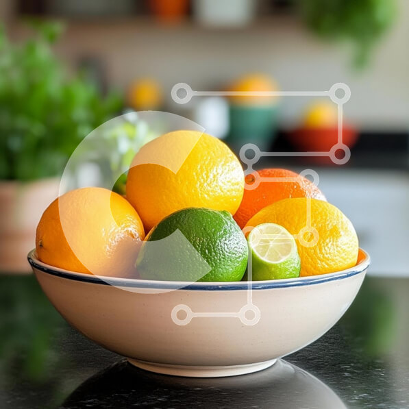 Σετ των 2 Intra Συλλεκτικό Ξύλινο Παζλ Plywood  4mm - Μπολ με εσπεριδοειδή σε ανακλαστική επιφάνεια Σε Ξύλινο Κουτί - Διαστάσεις: 10x10 cm – 25 κομμάτια