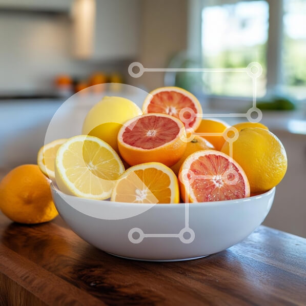 Σετ των 2 Intra Συλλεκτικό Ξύλινο Παζλ Plywood  4mm - Μπολ με εσπεριδοειδή Σε Ξύλινο Κουτί - Διαστάσεις: 10x10 cm – 25 κομμάτια