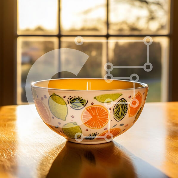 Intra Συλλεκτικό Ξύλινο Παζλ Plywood  4mm - Πολύχρωμο φρουτιέρα στο φως του ήλιου Σε Ξύλινο Κουτί - Διαστάσεις: 10x10 cm – 25 κομμάτια