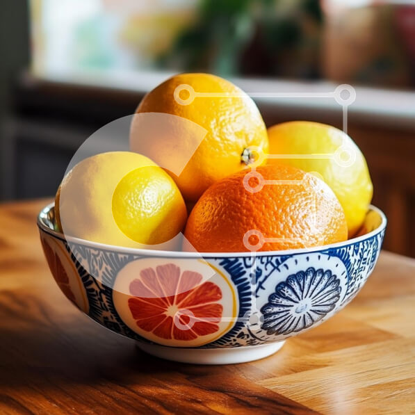 Σετ των 2 Intra Συλλεκτικό Ξύλινο Παζλ Plywood  4mm - Μπολ με φρέσκα φρούτα Σε Ξύλινο Κουτί - Διαστάσεις: 10x10 cm – 25 κομμάτια