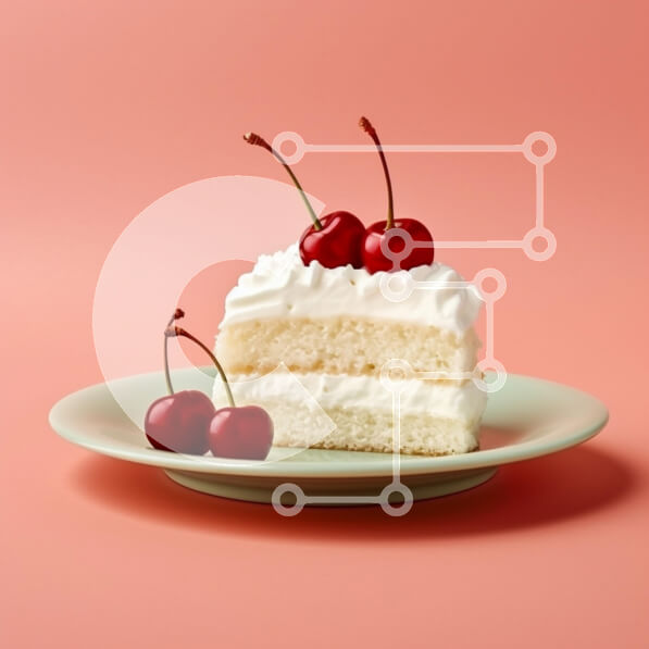 Σετ των 2 Intra Συλλεκτικό Ξύλινο Παζλ Plywood  4mm - Φέτα κέικ με κεράσια Σε Ξύλινο Κουτί - Διαστάσεις: 10x10 cm – 25 κομμάτια