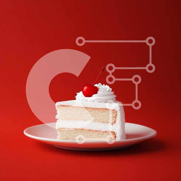 Σετ των 2 Intra Συλλεκτικό Ξύλινο Παζλ Plywood  4mm - Φέτα κέικ με κεράσι στην κορυφή Σε Ξύλινο Κουτί - Διαστάσεις: 10x10 cm – 25 κομμάτια