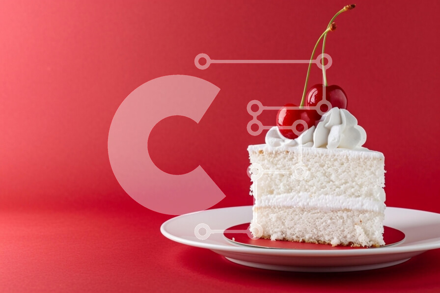 Σετ των 2 Intra Συλλεκτικό Ξύλινο Παζλ Plywood  4mm - Φέτα λευκή τούρτα με κεράσια Σε Ξύλινο Κουτί - Διαστάσεις: 10x10 cm – 25 κομμάτια