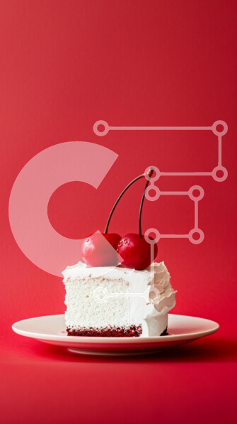 Intra Συλλεκτικό Ξύλινο Παζλ Plywood  4mm - Φέτα κέικ με κεράσια Σε Ξύλινο Κουτί - Διαστάσεις: 10x10 cm – 25 κομμάτια