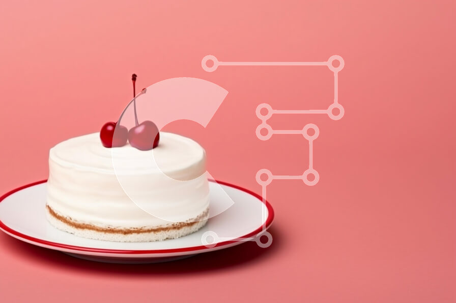 Σετ των 2 Intra Συλλεκτικό Ξύλινο Παζλ Plywood  4mm - Νόστιμο λευκό παγωμένο κέικ με κεράσια Σε Ξύλινο Κουτί - Διαστάσεις: 10x10 cm – 25 κομμάτια