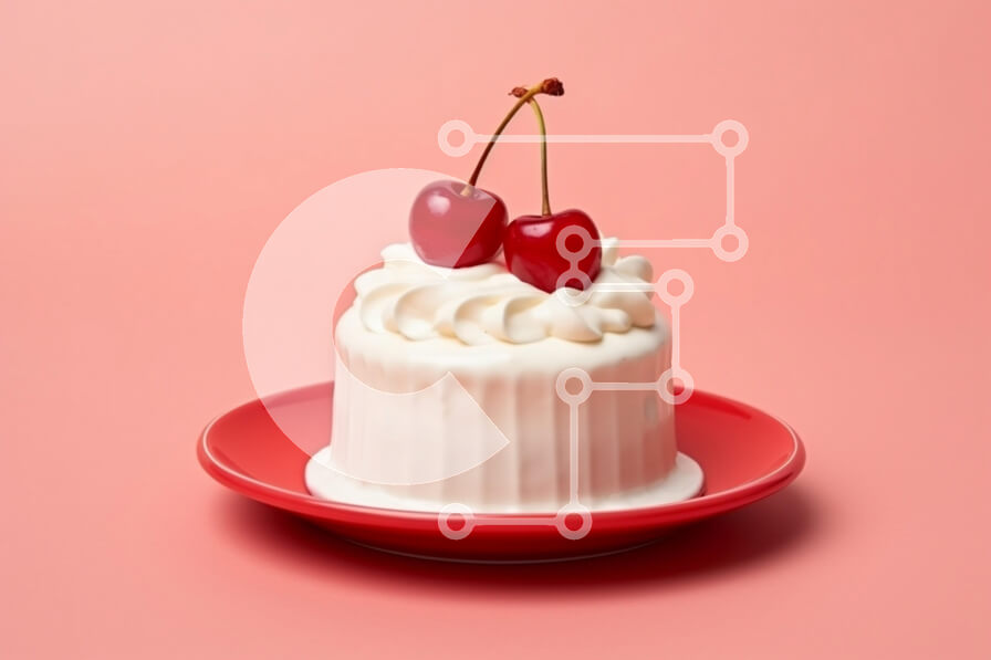 Σετ των 2 Intra Συλλεκτικό Ξύλινο Παζλ Plywood  4mm - Νόστιμο κέικ με κάλυμμα κερασιών Σε Ξύλινο Κουτί - Διαστάσεις: 10x10 cm – 25 κομμάτια