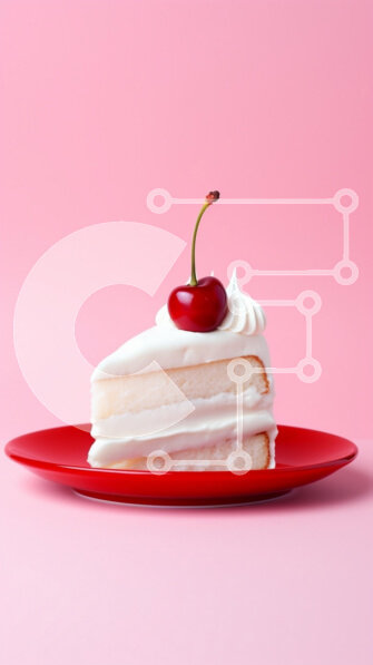 Intra Συλλεκτικό Ξύλινο Παζλ Plywood  4mm - Φέτα κέικ με κεράσι Σε Ξύλινο Κουτί - Διαστάσεις: 10x10 cm – 25 κομμάτια