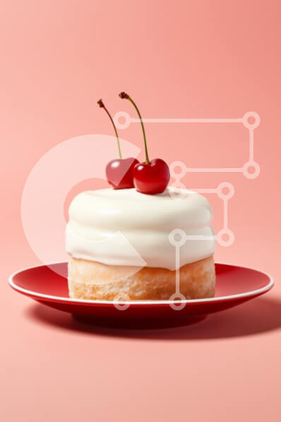 Σετ των 2 Intra Συλλεκτικό Ξύλινο Παζλ Plywood  4mm - Λαχταριστό κέικ με κεράσια Σε Ξύλινο Κουτί - Διαστάσεις: 10x10 cm – 25 κομμάτια