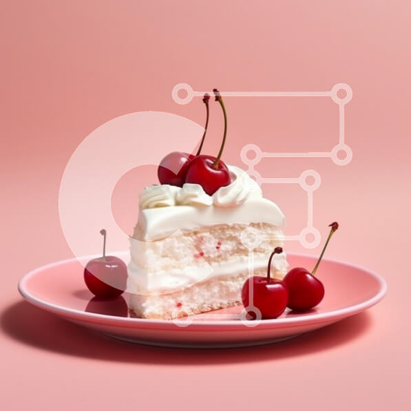 Σετ των 2 Intra Συλλεκτικό Ξύλινο Παζλ Plywood  4mm - Νόστιμη φέτα κέικ με κεράσια Σε Ξύλινο Κουτί - Διαστάσεις: 10x10 cm – 25 κομμάτια