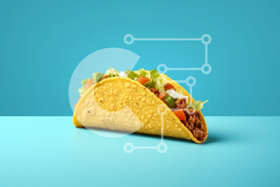 Σετ των 2 Intra Συλλεκτικό Ξύλινο Παζλ Plywood  4mm - Νόστιμο Taco σε ζωντανό φόντο Σε Ξύλινο Κουτί - Διαστάσεις: 10x10 cm – 25 κομμάτια