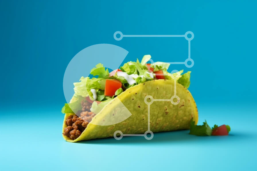 Σετ των 2 Intra Συλλεκτικό Ξύλινο Παζλ Plywood  4mm - Πολύχρωμο τάκο με φρέσκα υλικά Σε Ξύλινο Κουτί - Διαστάσεις: 10x10 cm – 25 κομμάτια