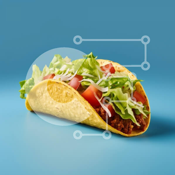 Σετ των 2 Intra Συλλεκτικό Ξύλινο Παζλ Plywood  4mm - Taco με φρέσκα υλικά σε μπλε φόντο Σε Ξύλινο Κουτί - Διαστάσεις: 10x10 cm – 25 κομμάτια