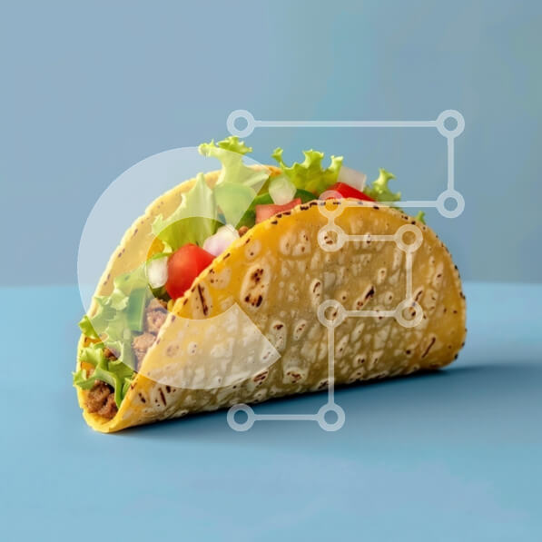 Σετ των 2 Intra Συλλεκτικό Ξύλινο Παζλ Plywood  4mm - Φρέσκο ​​Taco με λαχανικά Σε Ξύλινο Κουτί - Διαστάσεις: 10x10 cm – 25 κομμάτια