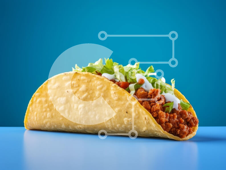 Σετ των 2 Intra Συλλεκτικό Ξύλινο Παζλ Plywood  4mm - Νόστιμο Taco με φρέσκα toppings Σε Ξύλινο Κουτί - Διαστάσεις: 10x10 cm – 25 κομμάτια