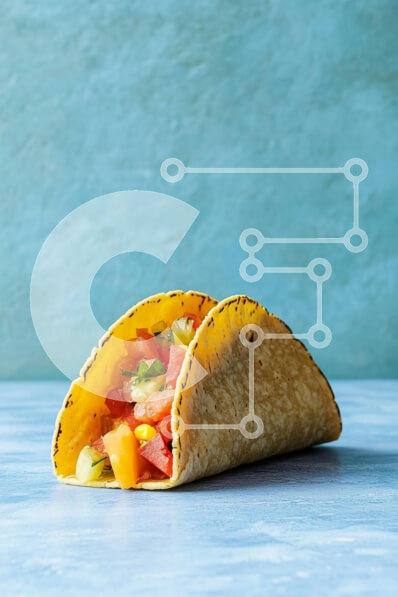 Σετ των 2 Intra Συλλεκτικό Ξύλινο Παζλ Plywood  4mm - Taco με φρέσκα λαχανικά Σε Ξύλινο Κουτί - Διαστάσεις: 10x10 cm – 25 κομμάτια