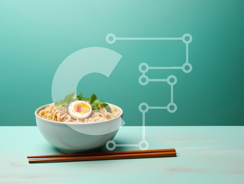 Σετ των 2 Intra Συλλεκτικό Ξύλινο Παζλ Plywood  4mm - Μπολ Νουντλς με μαλακό αυγό και κόλιανδρο Σε Ξύλινο Κουτί - Διαστάσεις: 10x10 cm – 25 κομμάτια